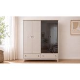 Caddeyıldız Grena Gardrop - 4 Kapılı - Gri