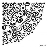 Cadence HD110 Yarım Damask Home Dekor Stencil
