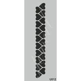 Cadence U012 10X25 cm Siyah Stencil Boyama Şablonu