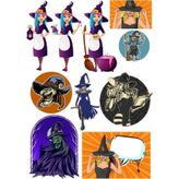 Cadı Sticker Set-3 10 Parça Telefon, Tablet, Defter, Laptop Sticker