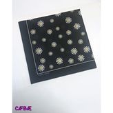 CafBaf Kare Bandana Papatya Siyah