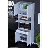 Çağıl 80 cm Çok Amaçlı Fırın Dolabı - Mutfak Kiler Banyo Antre Hobi Dolabı 80x226x32 cm