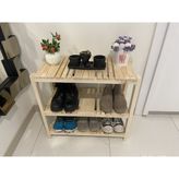 Çağla Design 3 Katlı Masif Ayakkabılık - Ahşap