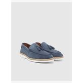 Caistor Hakiki Süet Mavi Erkek Loafer