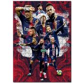 Cakapuzzle Psg Neymar Kompozisyonu Kırmızı Dalgalı Mdf 1000 Parça Puzzle