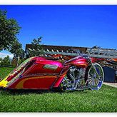 Cakatablo Ahşap Tablo Harley Davidson Road King Görsel