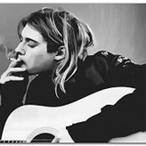 Cakatablo Ahşap Tablo Kurt Cobain Gitar