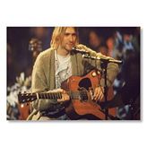 Cakatablo Nirvana Solisti Kurt Cobain Ve Gitarı Mdf Ahşap Tablo