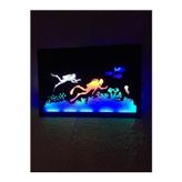 Çakra Dalgıç Ve Su Altı Temalı Led Işıklı Ahşap Tablo