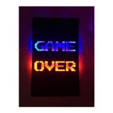 Çakra Game Over Led Işıklı Ahşap Tablo (50X35Cm)