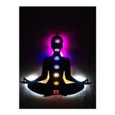 Çakra Lar Led Işıklı Ahşap Tablo 55X42Cm