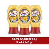 Calve Sos Cheddar 240 gr X3 Adet - 720 gr