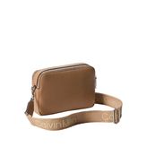 Calvin Klein Bej Kadın Çapraz Çanta WEBBING 2X STRAP CAMERA BAG