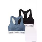 Calvin Klein BRALETTE 2PK Mavi-Siyah 2li Paket Sporcu Sütyeni