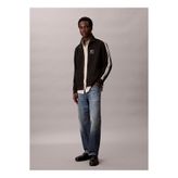 Calvin Klein Dik Yaka Siyah Erkek Sweatshırt LV04LD220GUB1_DBL KNIT STRIPE TRACK