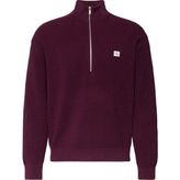 Calvin Klein Erkek Bordo Calvin Klein Ls Ez Cotton Waffle Quarter Zıp Erkek Bordo Sweatshirt - M
