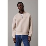 Calvin Klein Erkek Fermuarlı Sweatshirt, Krem, S Beden