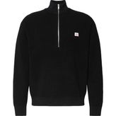 Calvin Klein Erkek Siyah Calvin Klein Ls Ez Cotton Waffle Quarter Zıp Erkek Siyah Sweatshirt - XL