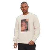 Calvin Klein Erkek Sweatshirt, Regular Kalıp, Bisiklet Yaka, Uzun Kollu, Gri, XS