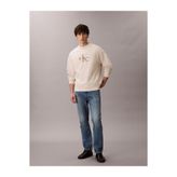 Calvin Klein Jeans Bisiklet Yaka Krem Erkek Sweatshırt LV04RD234G67U LS PREMIUM TERRY MONO