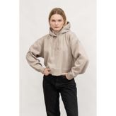 Calvin Klein Kadın Kapüşonlu Sweatshirt Gri