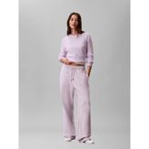 Calvin Klein Kadın / Kız Mor Calvin Klein Embossed Monologo Te, 3oq, Xxs Mor Kadın Eşofman Altı