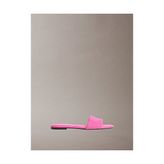 Calvin Klein Kadın Square Flat Canvas Sandalet - Pembe