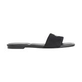 Calvin Klein Kadın Square Flat Canvas Sandalet - Siyah