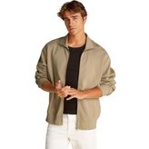 Calvin Klein Logo Tape Zip Through Sweatshirt Erkek