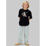 Calvin Klein Siyah Erkek Çocuk Baskılı T-Shirt LVCKSJA03BBEH - 8 Yaş