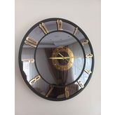 Cam Ayna Duvar Saati Gold 50cm