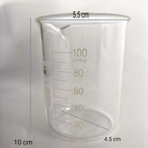 Cam Beher Ölçü Kabı 100 ml - Şeffaf