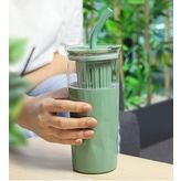 Cam Detox Pipetli Termos 650 ml (Yeşil)