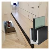 Cam Korkuluk Direği, Alüminyum Cam Paneller için Pimler, Taban Korkuluk Kelepçesi, Cam/PVC/Ahşap için 20 İnç Uzunluk 12-20 mm, Inter Korkuluk Çözümleri