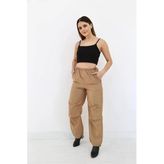 Camel Lastikli Paraşüt Pantolon