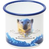 Campout Emaye Kupa Beyaz Bear - 270 ml