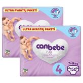 Canbebe No:4 Maxi 300 Adet Bebek Bezi