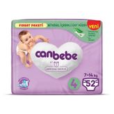 Canbebe No:4 Maxi 52 Adet Bebek Bezi