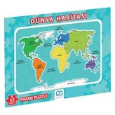 Cancup Karton Bardak Dünya Haritası Puzzle-35 - 1 Adet