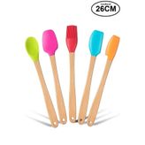 Canderel Isıya Dayanıklı Yanmaz Yapışmaz Silikon Bambu Spatula Seti 5 Parça