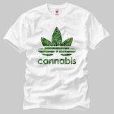 Cannabis Erkek Tişört - M - Beyaz