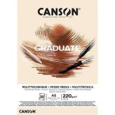 Canson Graduate Mixed Media A5 220 G 30 Yaprak Defter