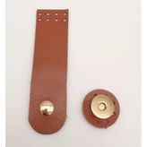 Çanta Aksesuar 11x3 cm Taba Gerçek Deri Düz Çanta Kapağı Light Gold Metalli
