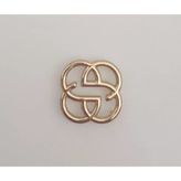Çanta Aksesuar 2 cm Çiçek Light Gold Plaka Süs