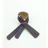Çanta Aksesuar 35X2 Cm Gerçek Deri Çift Sap Mor