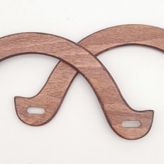 Çanta Aksesuar U Model 10x22 cm Taba Renk Ahşap Çanta Sapı