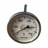 Çap Ø63mm 0-500°C 30 cm Dalma Boylu Taş Fırın, Kazan, Pizza, Pide, Ekmek, Seyyar, Köy Bahçe Fırını Termometresi, Paslanmaz Çelik Termovil Kovanlı 500 C° Derece Bi-Metal Sıcaklık Ölçer, PAKKENS TM725.208.63.30