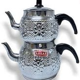 Çapar Group Motifli No:5 Beyaz Çaydanlık