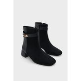 Capone Outfitters Dalenna Kadın bot - Siyah Süet