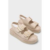 Capone Outfitters Kadın Sandalet - Bej - Süet